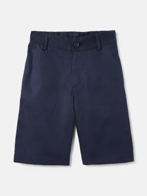 Blue Giraffe Kids Blue Regular Fit Solid Shorts