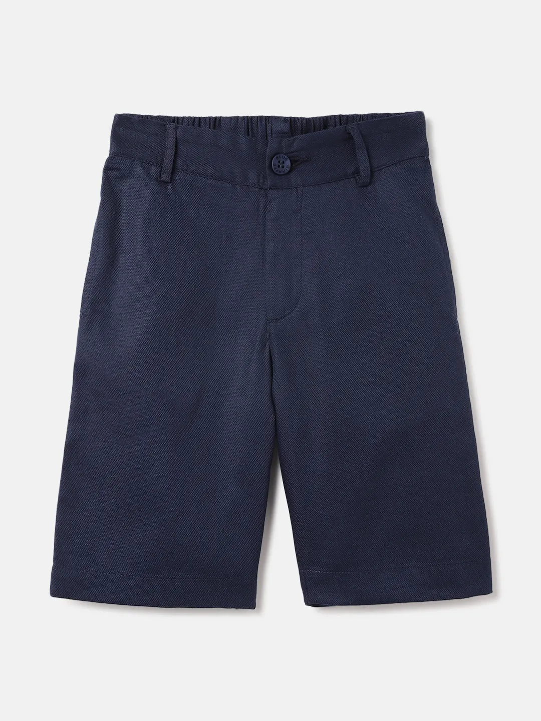 Blue Giraffe Kids Blue Regular Fit Solid Shorts