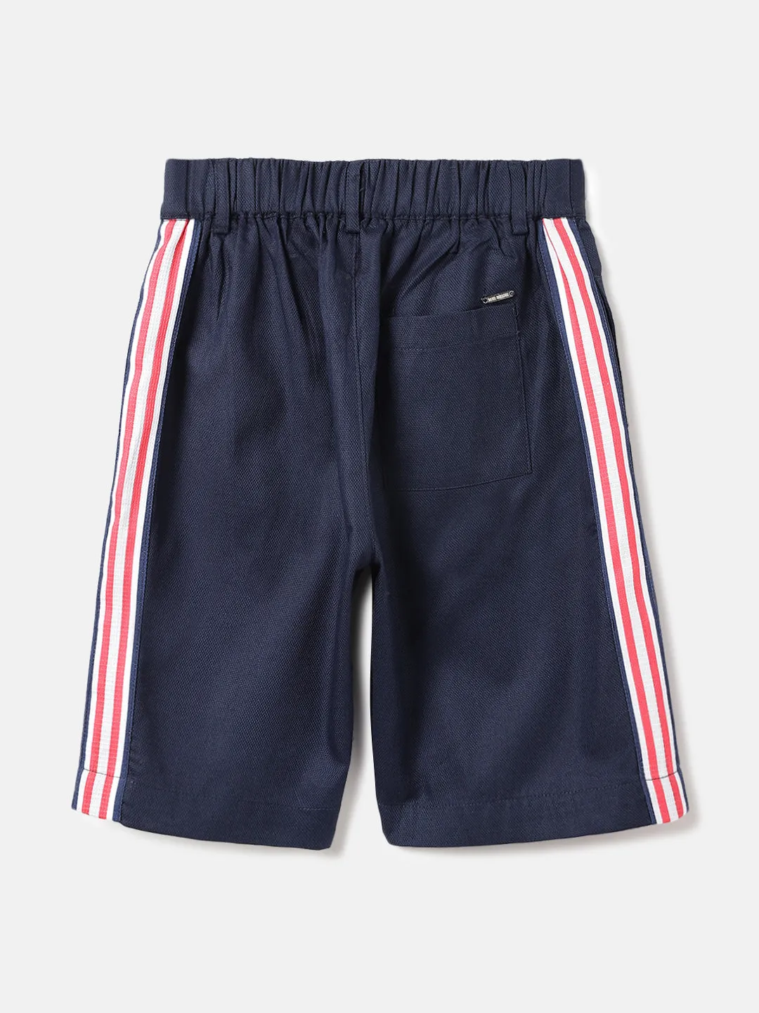 Blue Giraffe Kids Blue Regular Fit Solid Shorts