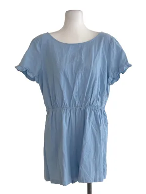 Blue Textured Romper