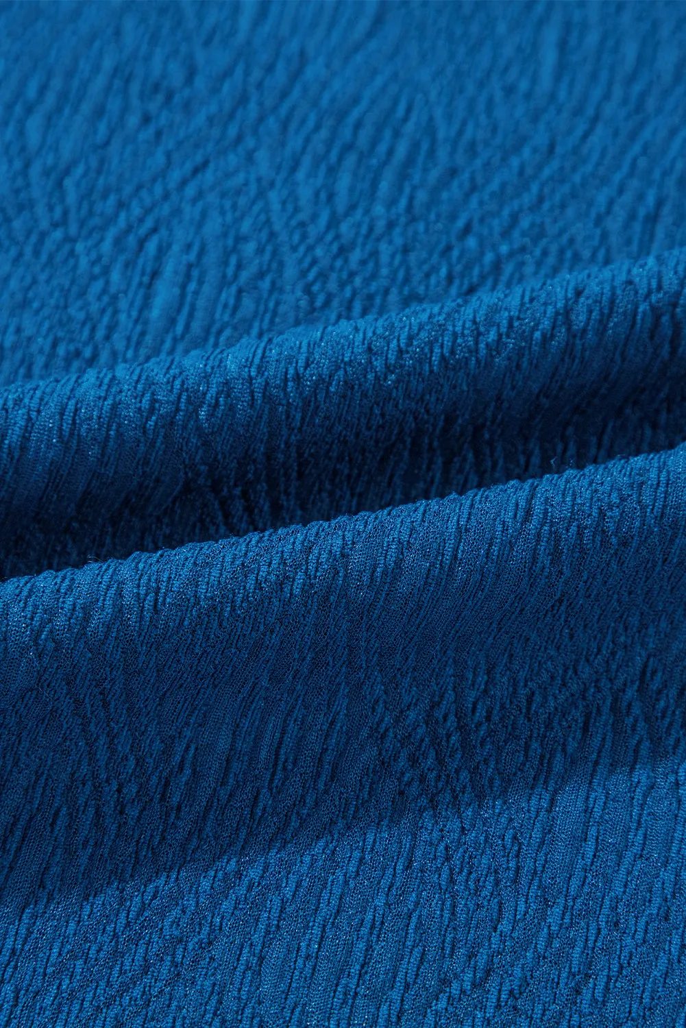 Bluing Solid Textured Crew Neck Short Set