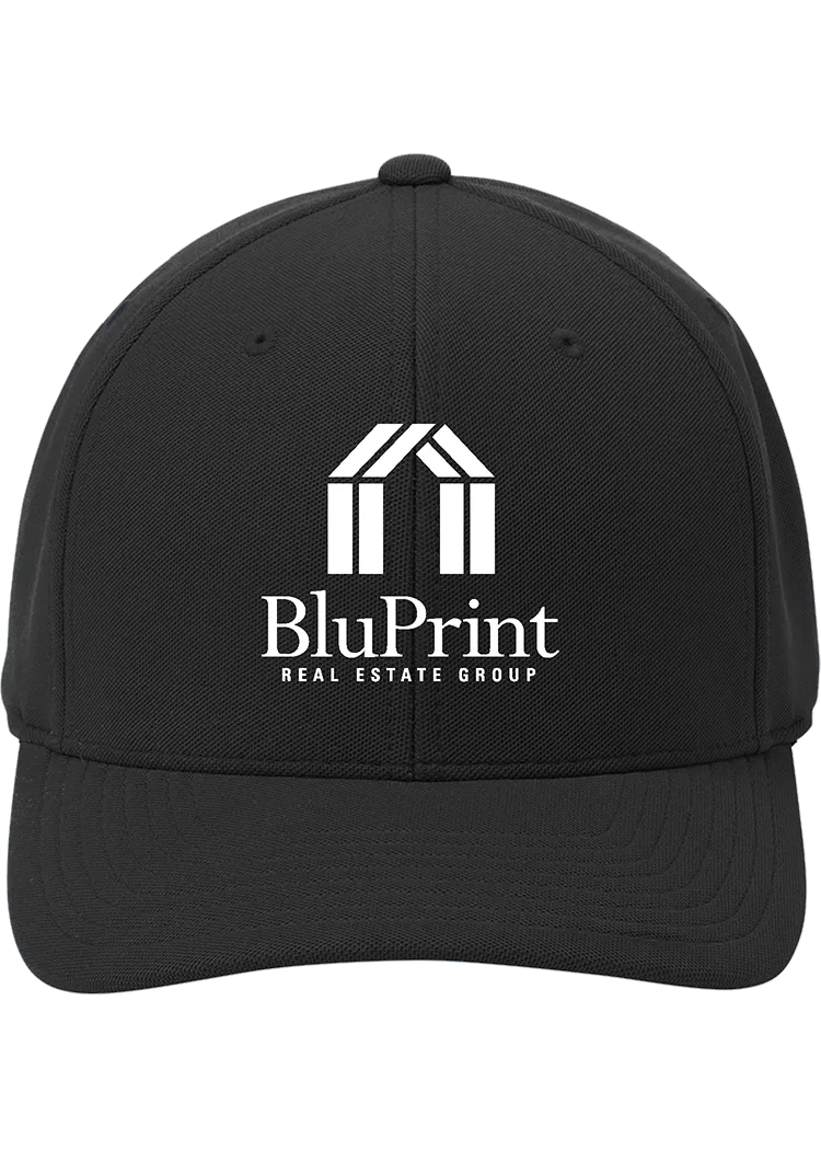 BluPrint Flexfit cap stacked logo