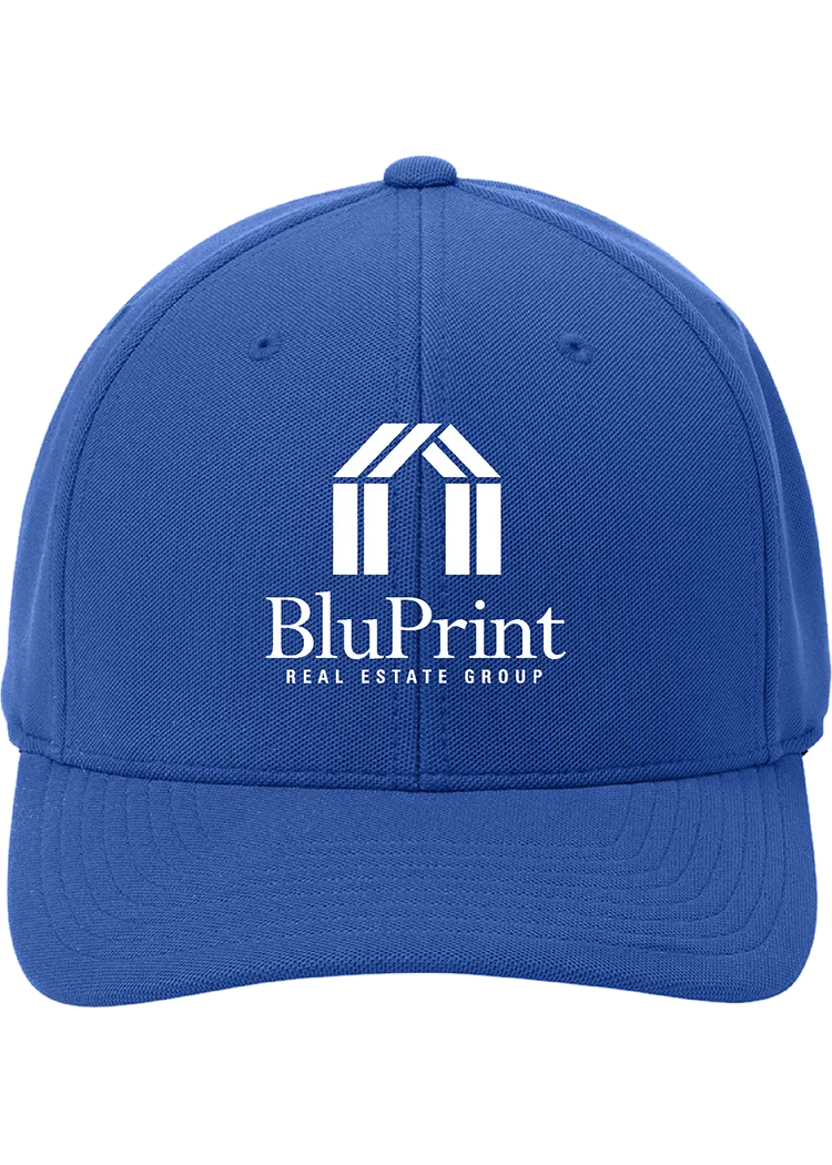BluPrint Flexfit cap stacked logo