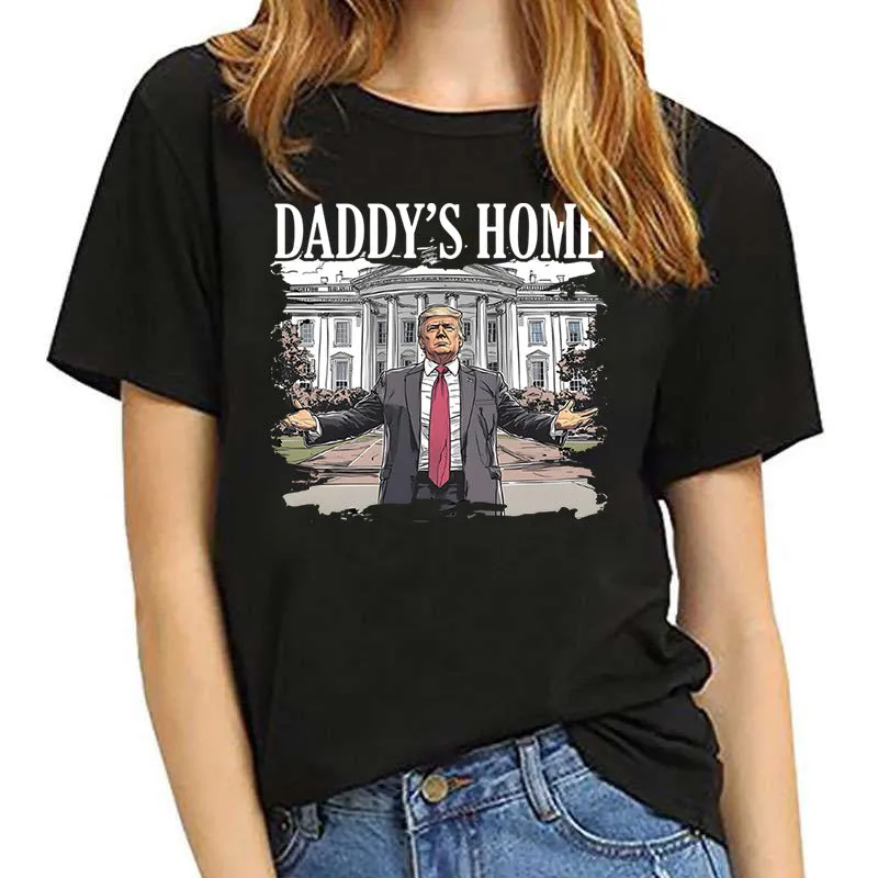 Bold Statement Daddy’s Home Graphic Casual Short-Sleeve T-Shirt