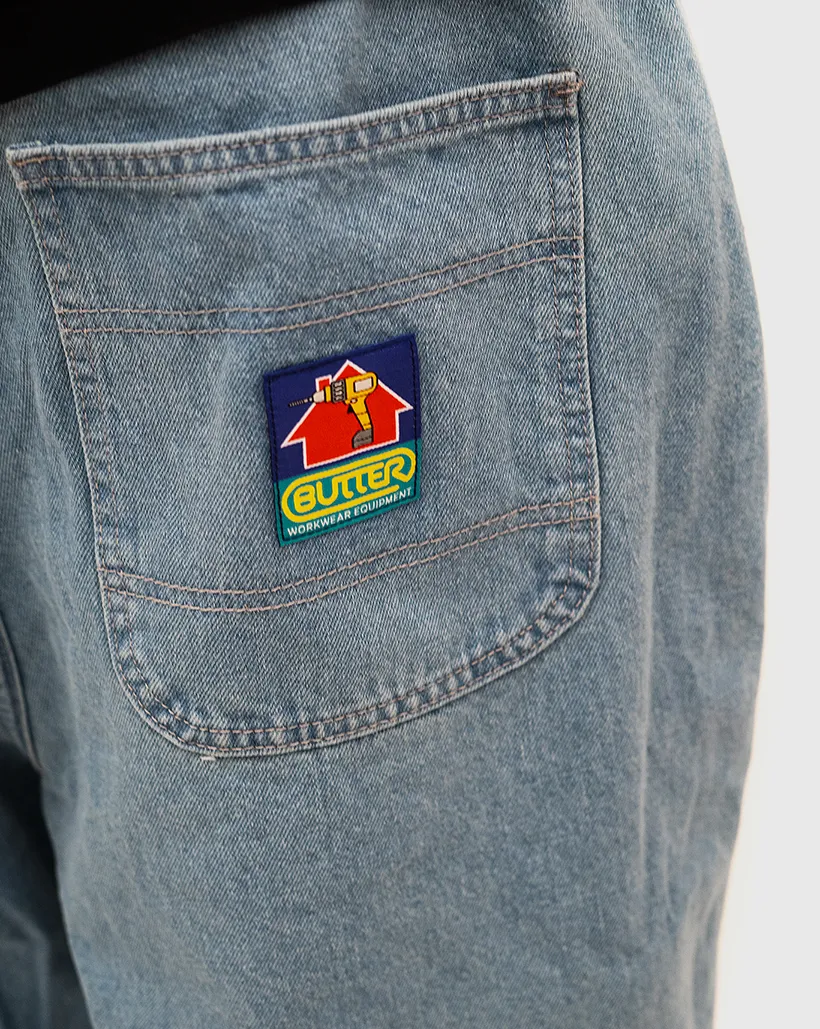 Butter Goods Work Shorts - Washed Indigo