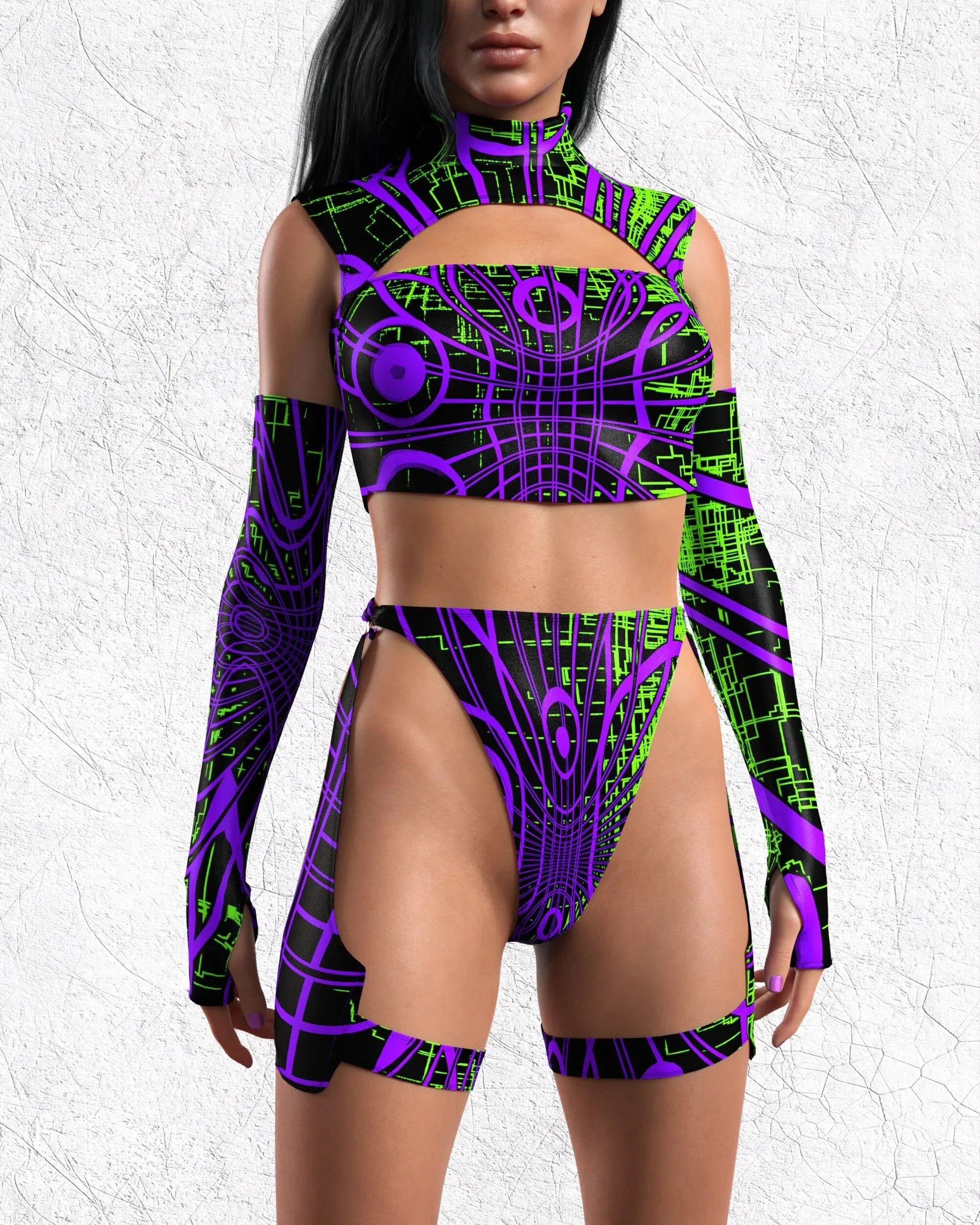 Candy Catz Wired Cutout Chaps 3pc Set