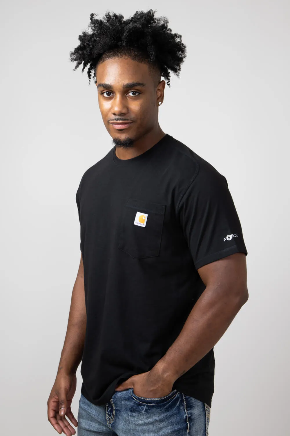 Carhartt Force Relaxed Fit Midweight Pocket T-Shirt for Men in Black | 106652-N04-BLACK