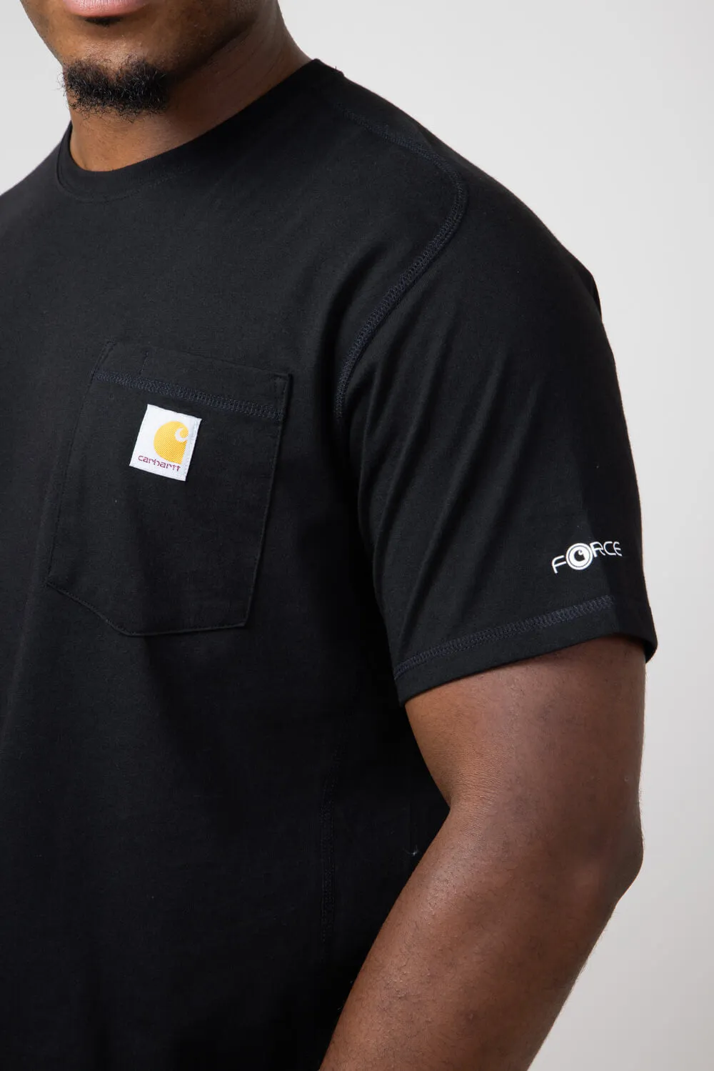 Carhartt Force Relaxed Fit Midweight Pocket T-Shirt for Men in Black | 106652-N04-BLACK