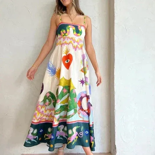 Carrie - Elegant print Mahiclide