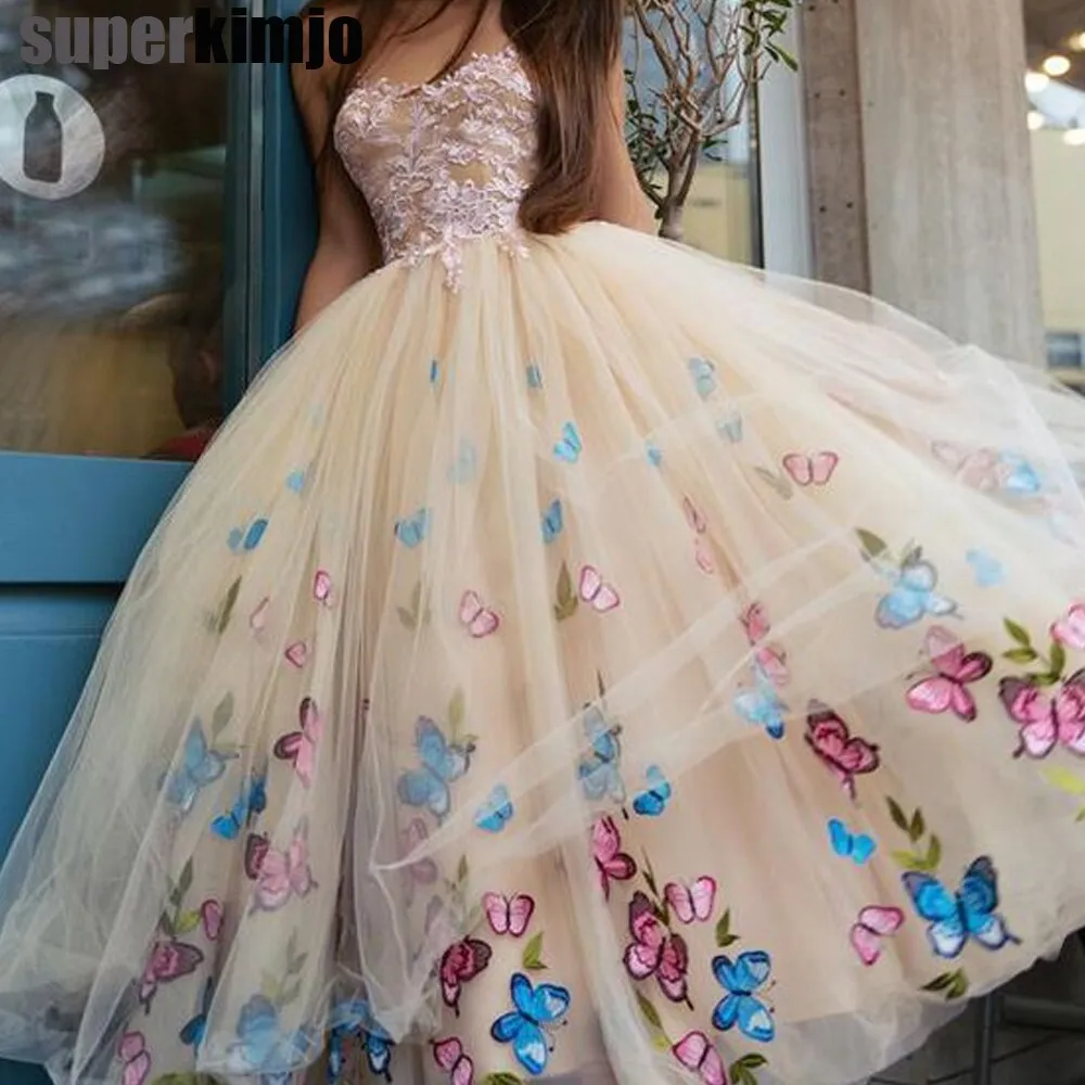 champagne prom dresses short 2020 lace applique handmade flowers cheap graduation dresses