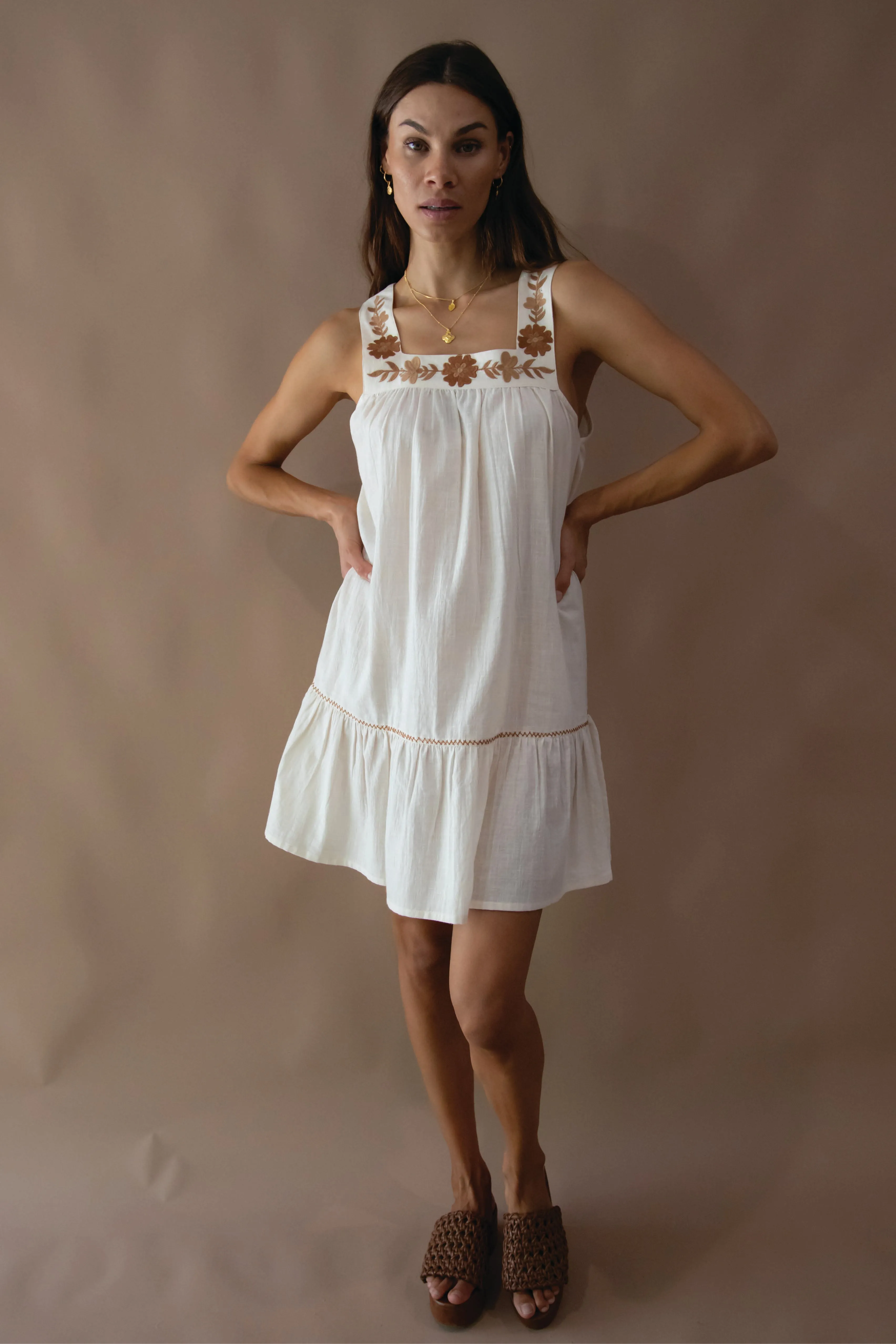 Chloe Mini Dress - Pearl