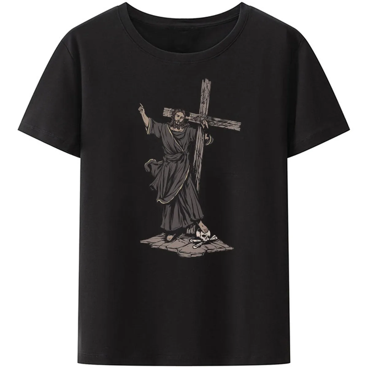 Christianartbag Funny T-Shirt, Christian Art Shirt, Christ Cross Skull T-Shirt, Christian humor, Funny religious shirts, Unisex T-shirt.