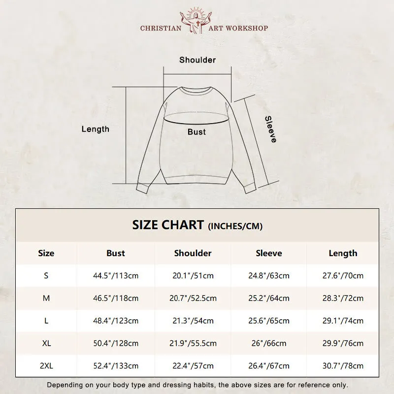 Christianartworkshop Classic Colored Style Triumph of Archangel Michael Fleece Lined Polyester Sweatshirt
