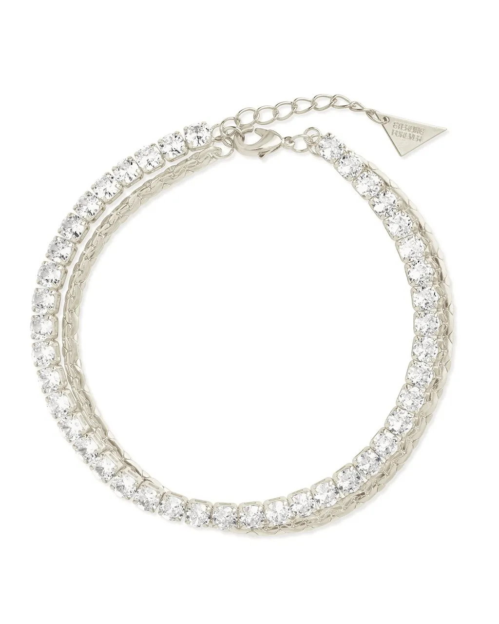 Clea CZ & Layered Chain Bracelet