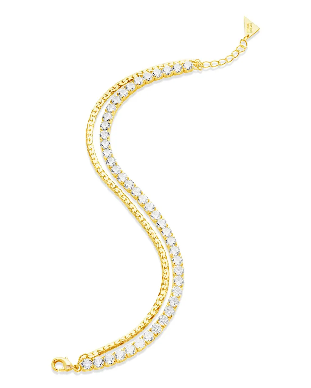 Clea CZ & Layered Chain Bracelet