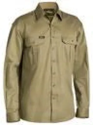 COTTON DRILL SHIRT - Long Sleeve | Look Good | Hard Wearing