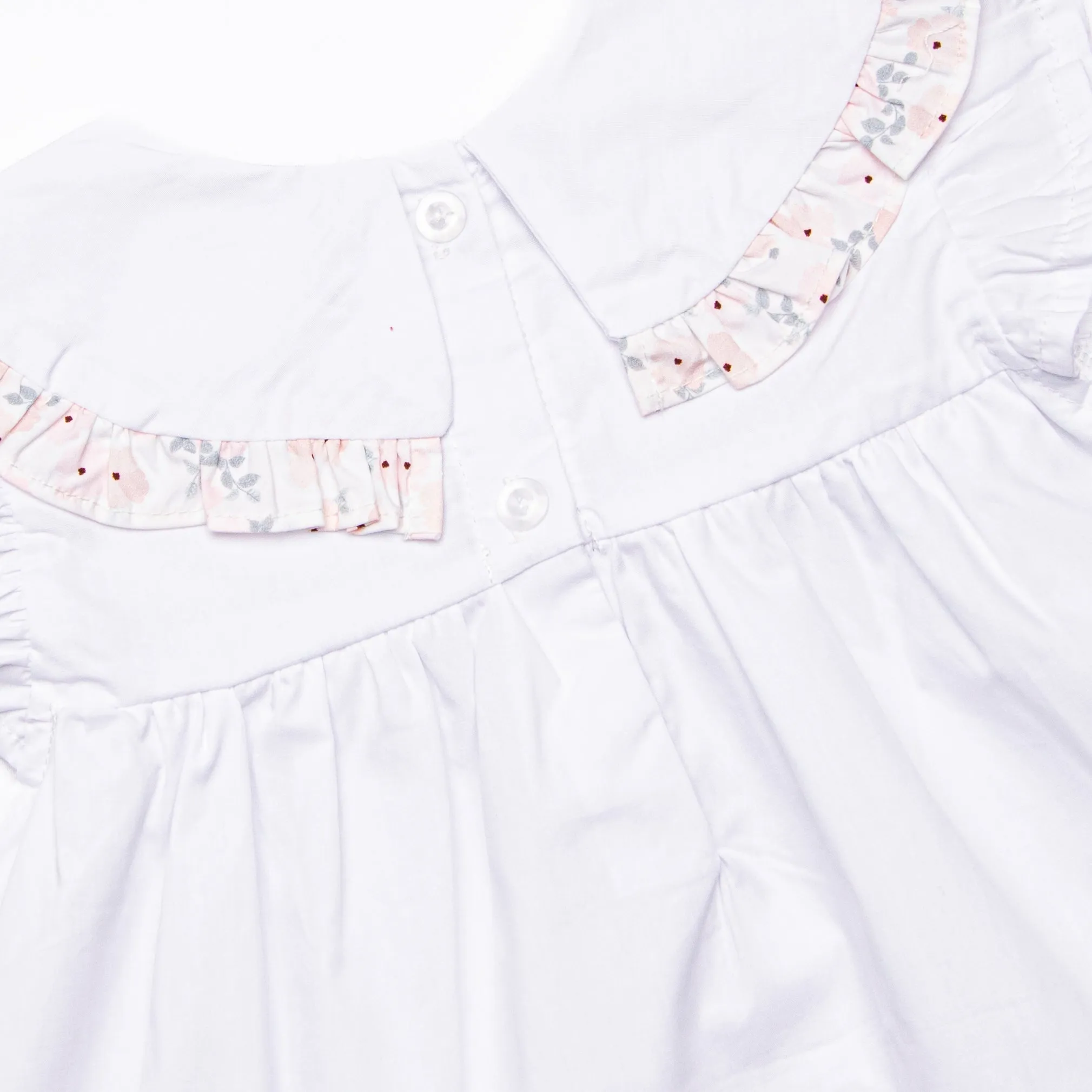 Countryside Carnations Ruffle Short Set, Pink