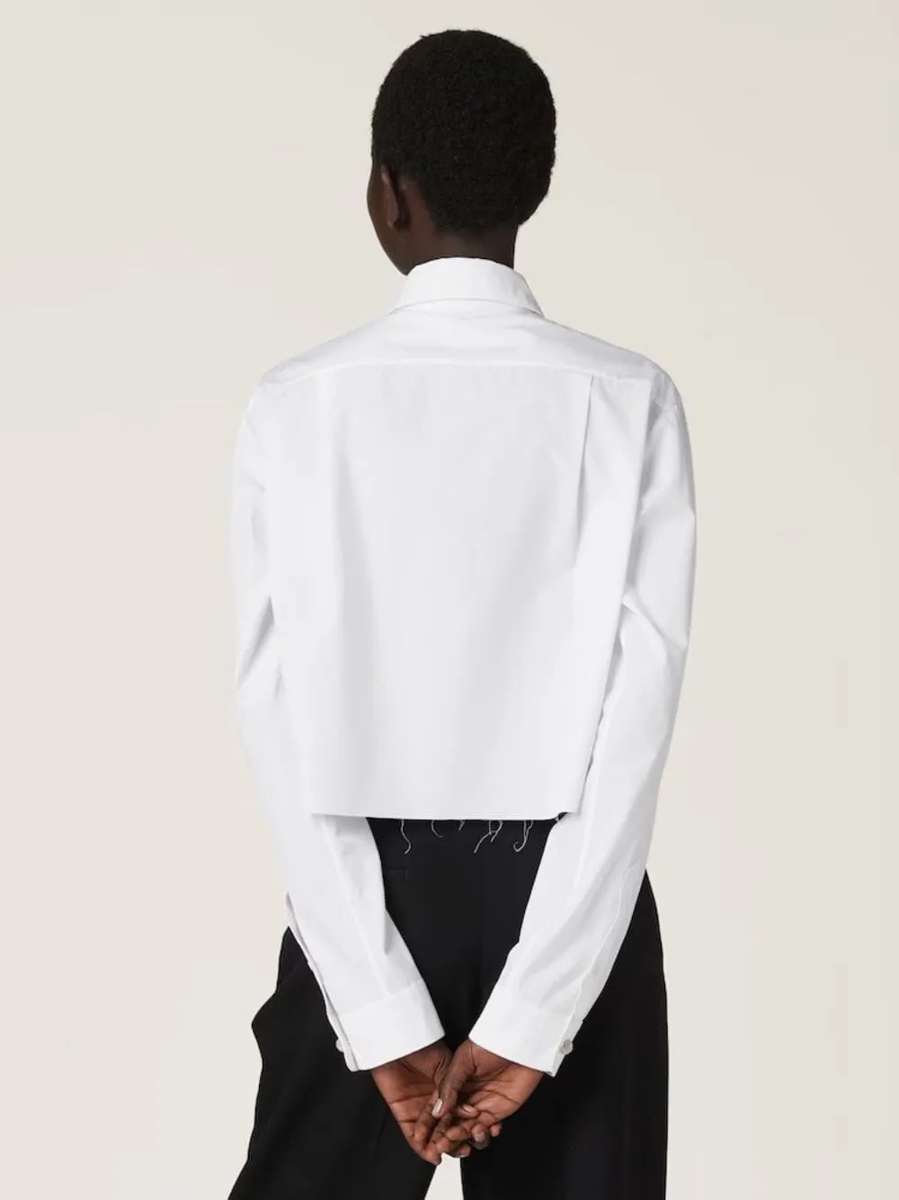 Cropped Cotton Poplin Shirt