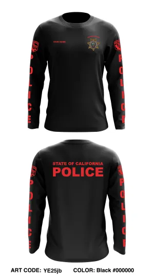 Custom CAL FIRE LAW ENFORCEMENT TRAINING Store 1 Core Men's LS Performance Tee - YE25jb