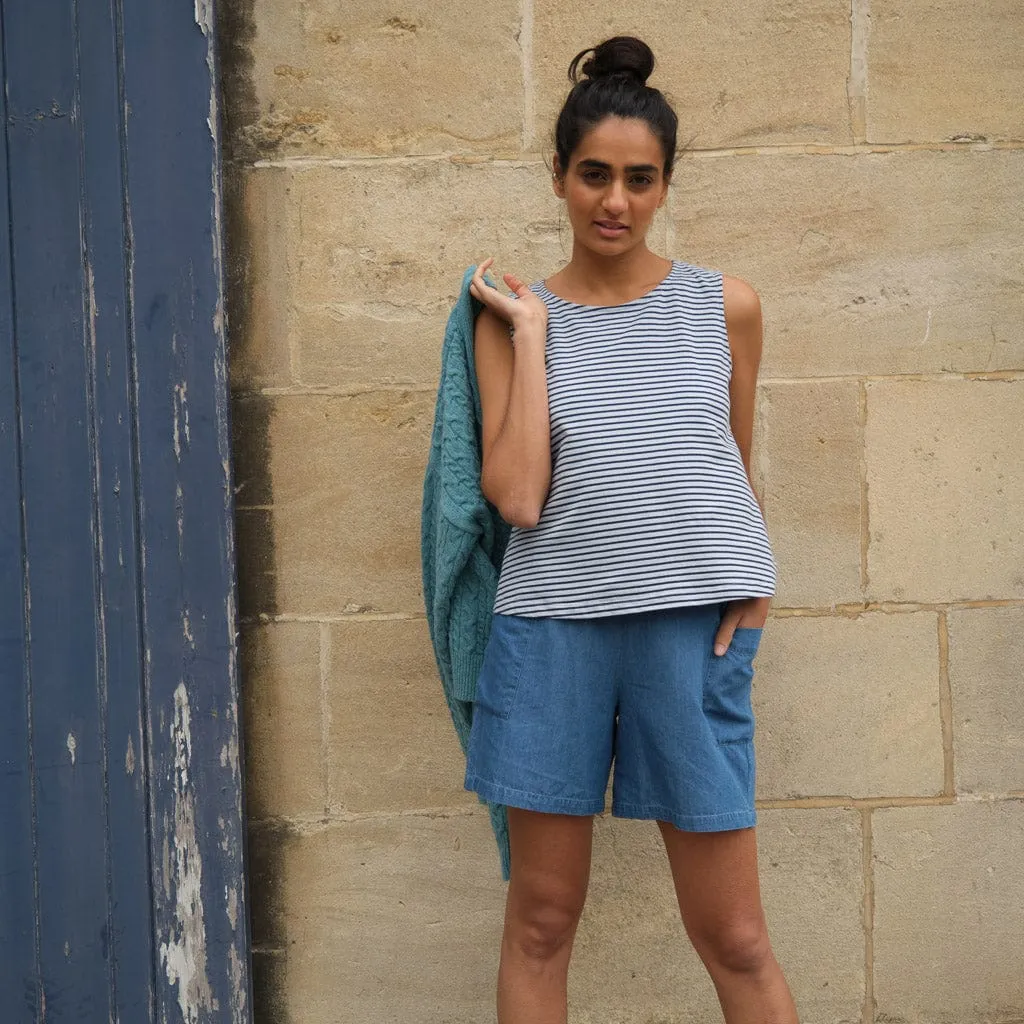 Daria Organic Cotton Shorts | Denim