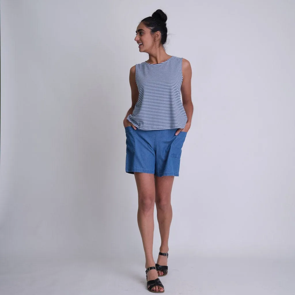 Daria Organic Cotton Shorts | Denim