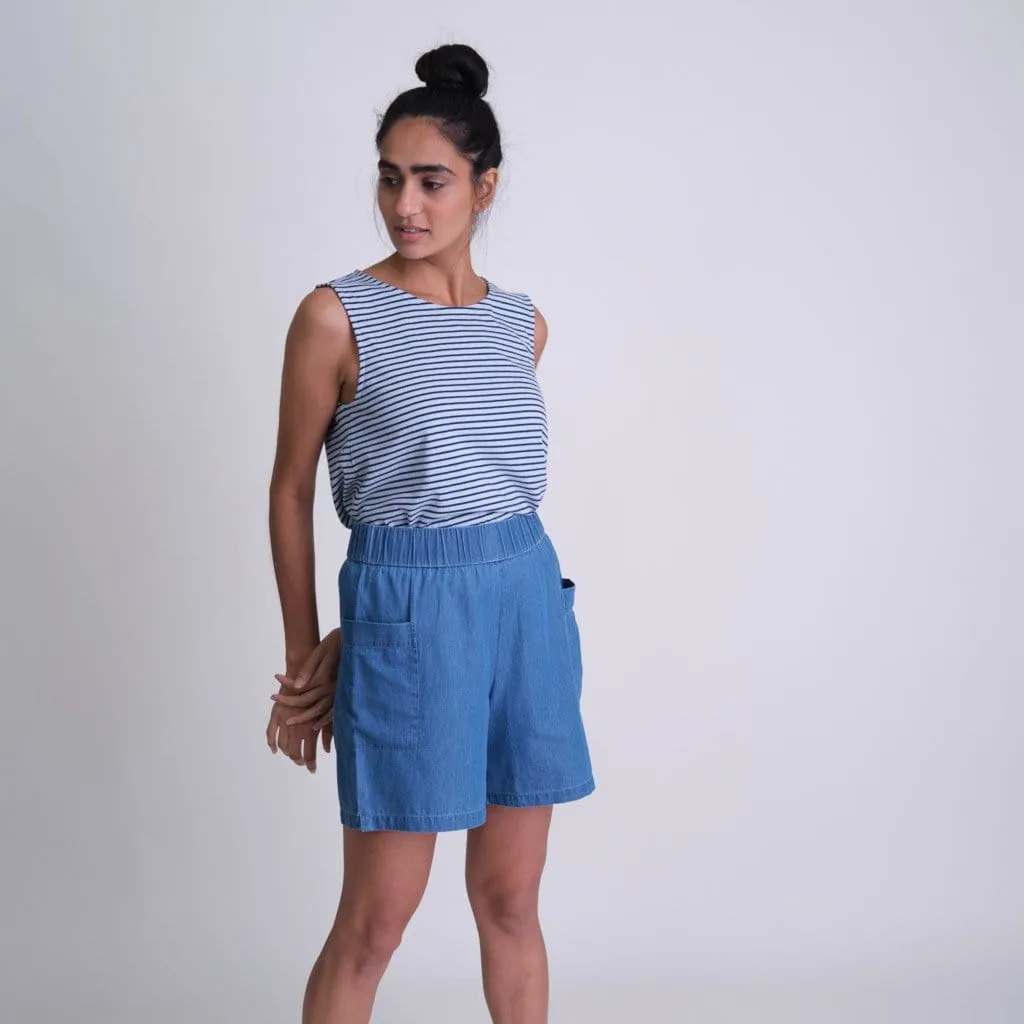 Daria Organic Cotton Shorts | Denim
