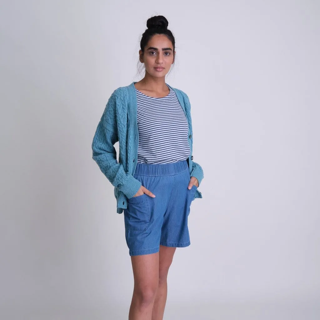 Daria Organic Cotton Shorts | Denim