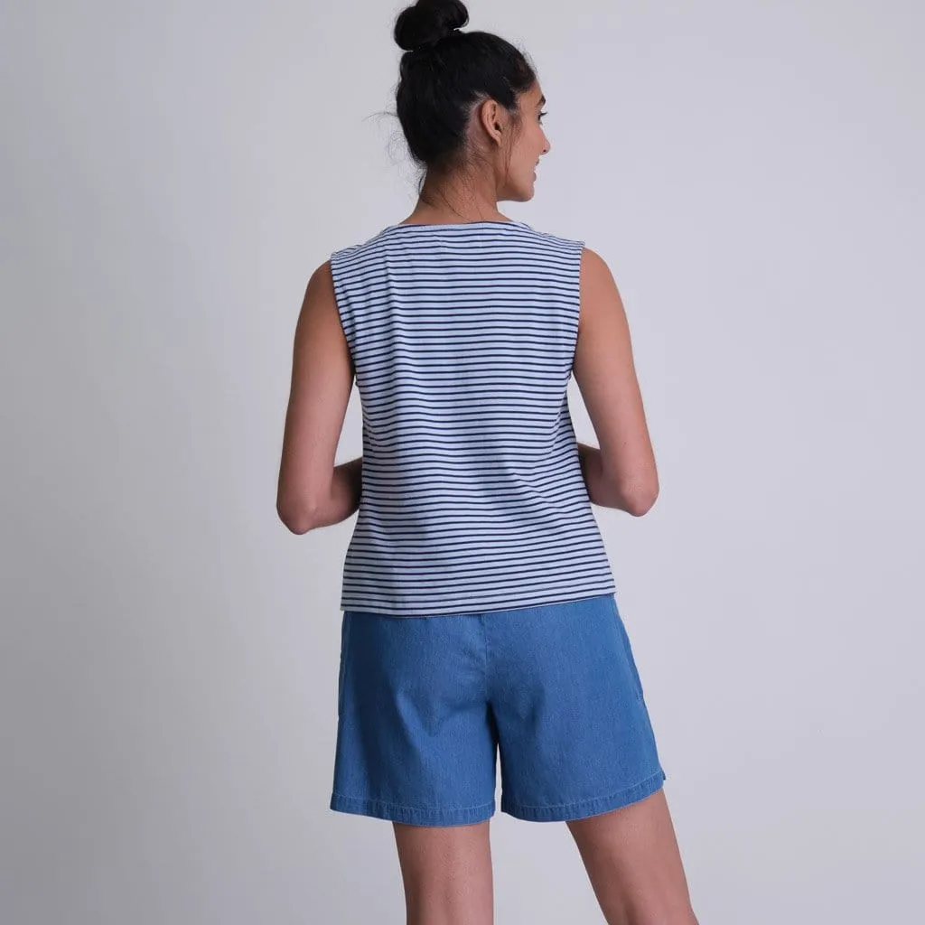 Daria Organic Cotton Shorts | Denim