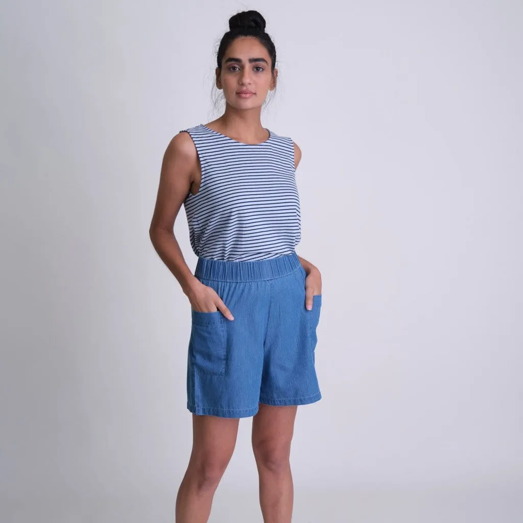 Daria Organic Cotton Shorts | Denim