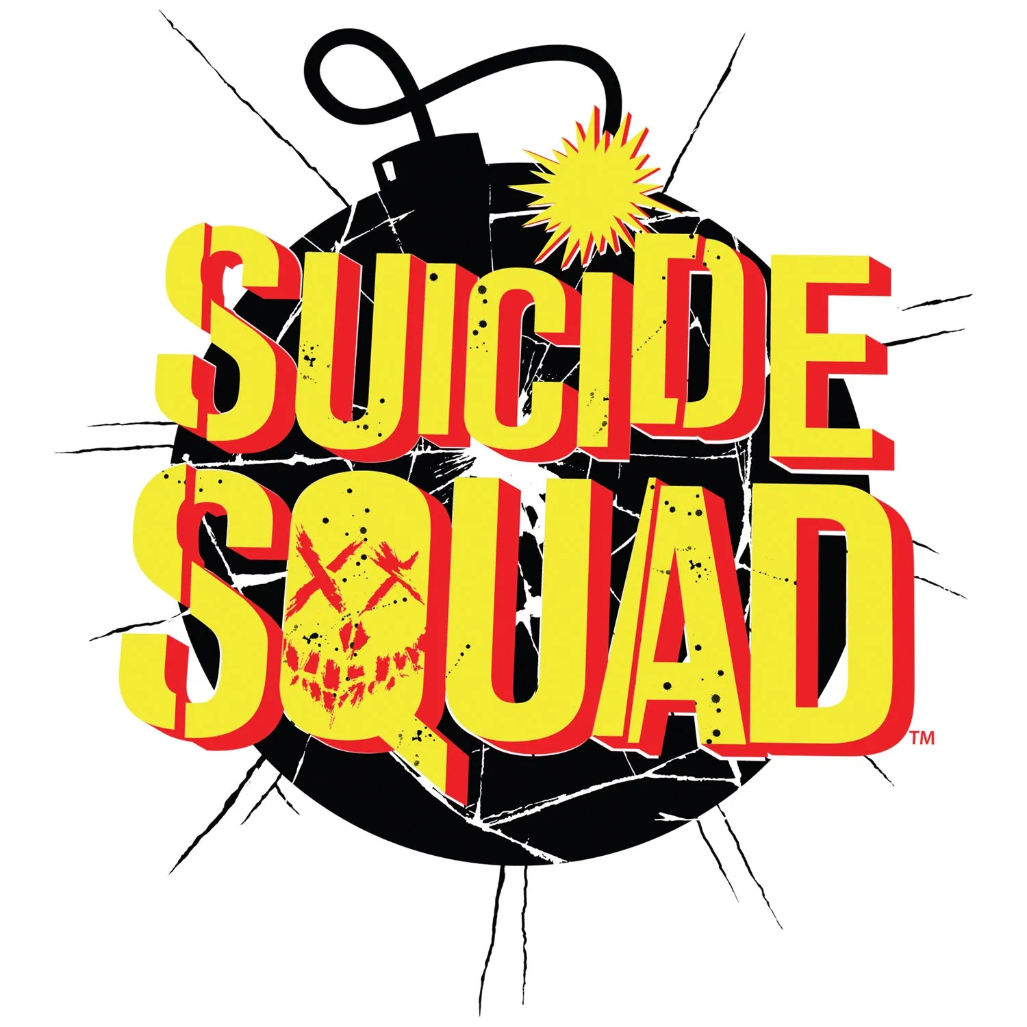 DC Suicide Squad Logo Bomb Official Women's T-shirt (White)