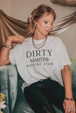 Dirty Martini High-Low White Tee by Southern Bliss