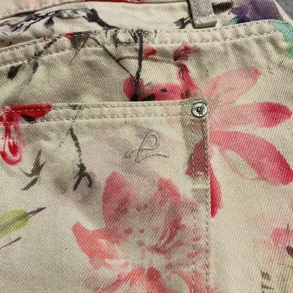 DL1961 Ivy Carnival high rise shorts watercolor floral denim 26 new NWOT