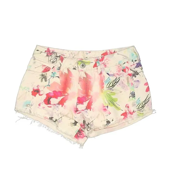 DL1961 Ivy Carnival high rise shorts watercolor floral denim 26 new NWOT
