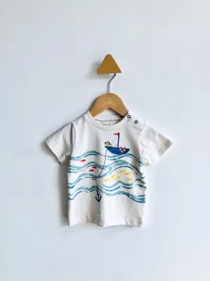 Dog in a Boat Tee // 9-12M