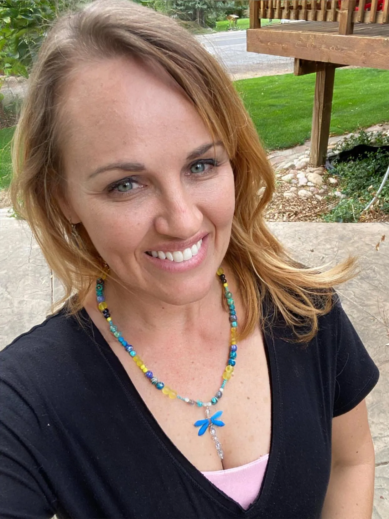 Dragonfly Turquoise and Sunshine 19"