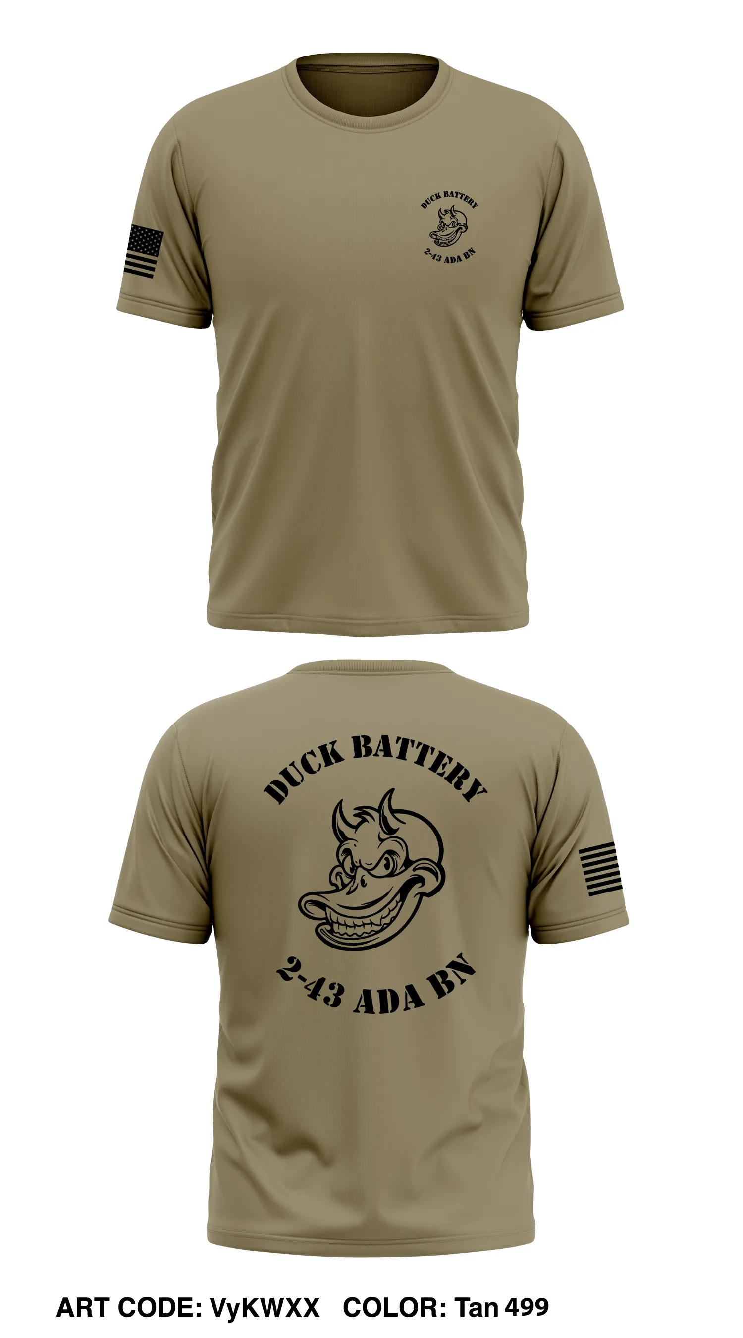 Duck Battery 2-43 ADA BN Store 1 Core Men's SS Performance Tee - VyKWXX