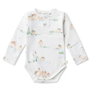 Duck Pond Long Sleeve Organic Bodysuit