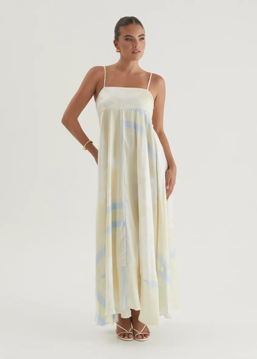 Elide Maxi Dress - Lemon Floral