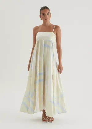 Elide Maxi Dress - Lemon Floral
