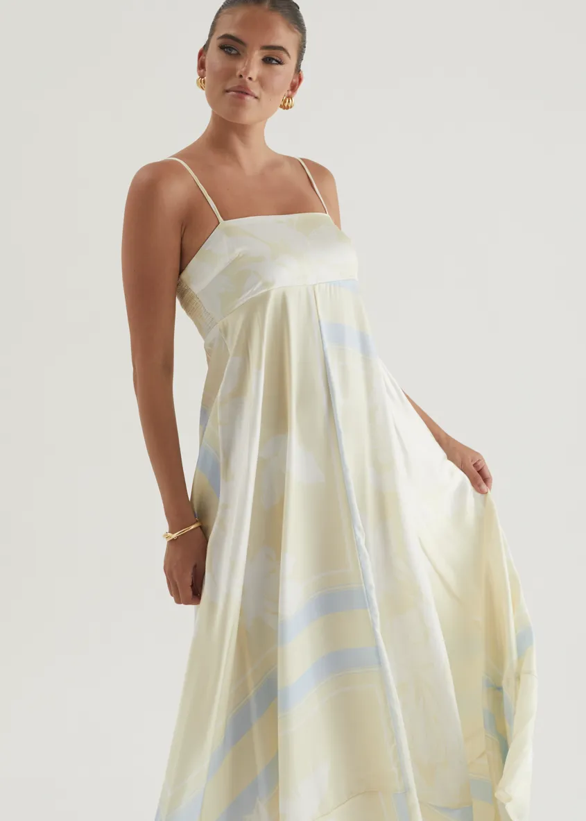 Elide Maxi Dress - Lemon Floral
