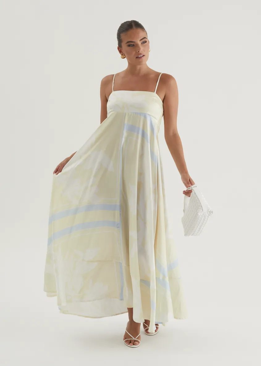 Elide Maxi Dress - Lemon Floral