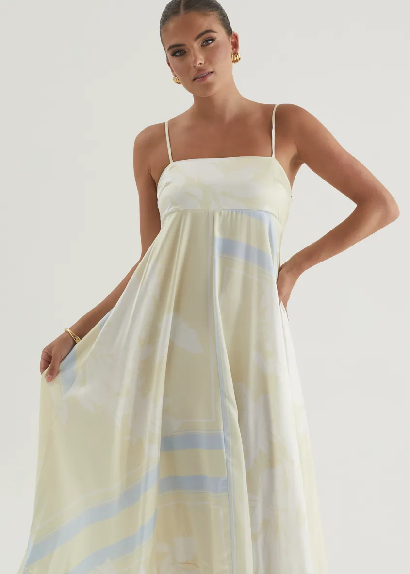Elide Maxi Dress - Lemon Floral