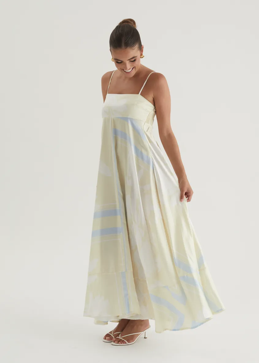 Elide Maxi Dress - Lemon Floral