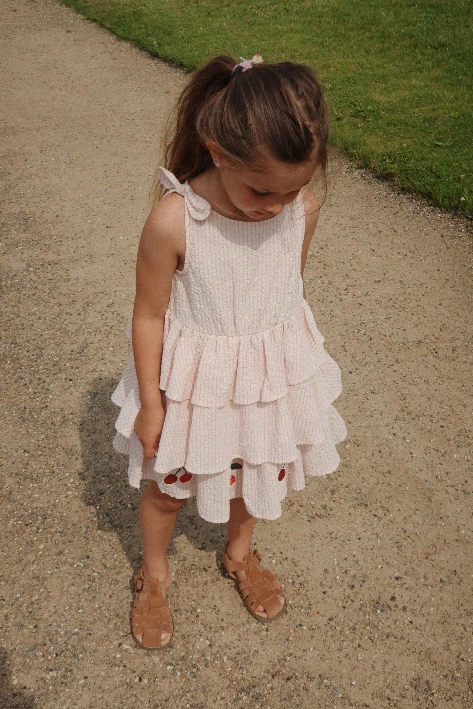 ELLIE DRESS GOTS - PEONY STRIPE