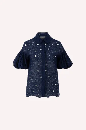 Embroidered Cotton Poplin Blouse