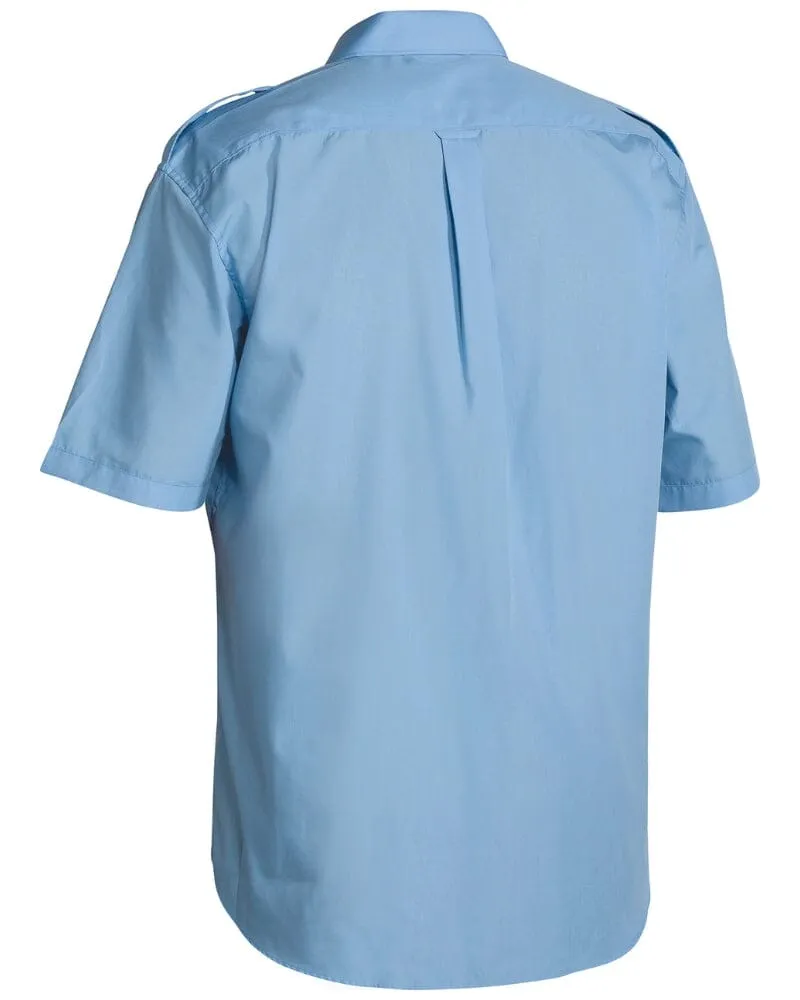 *Epaulette Short Sleeve Shirt* - Sky