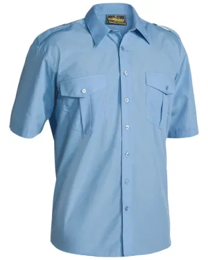 *Epaulette Short Sleeve Shirt* - Sky