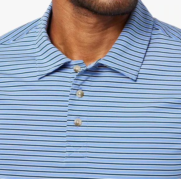 Fair Harbor The Midway Polo - Blue Golf Stripe
