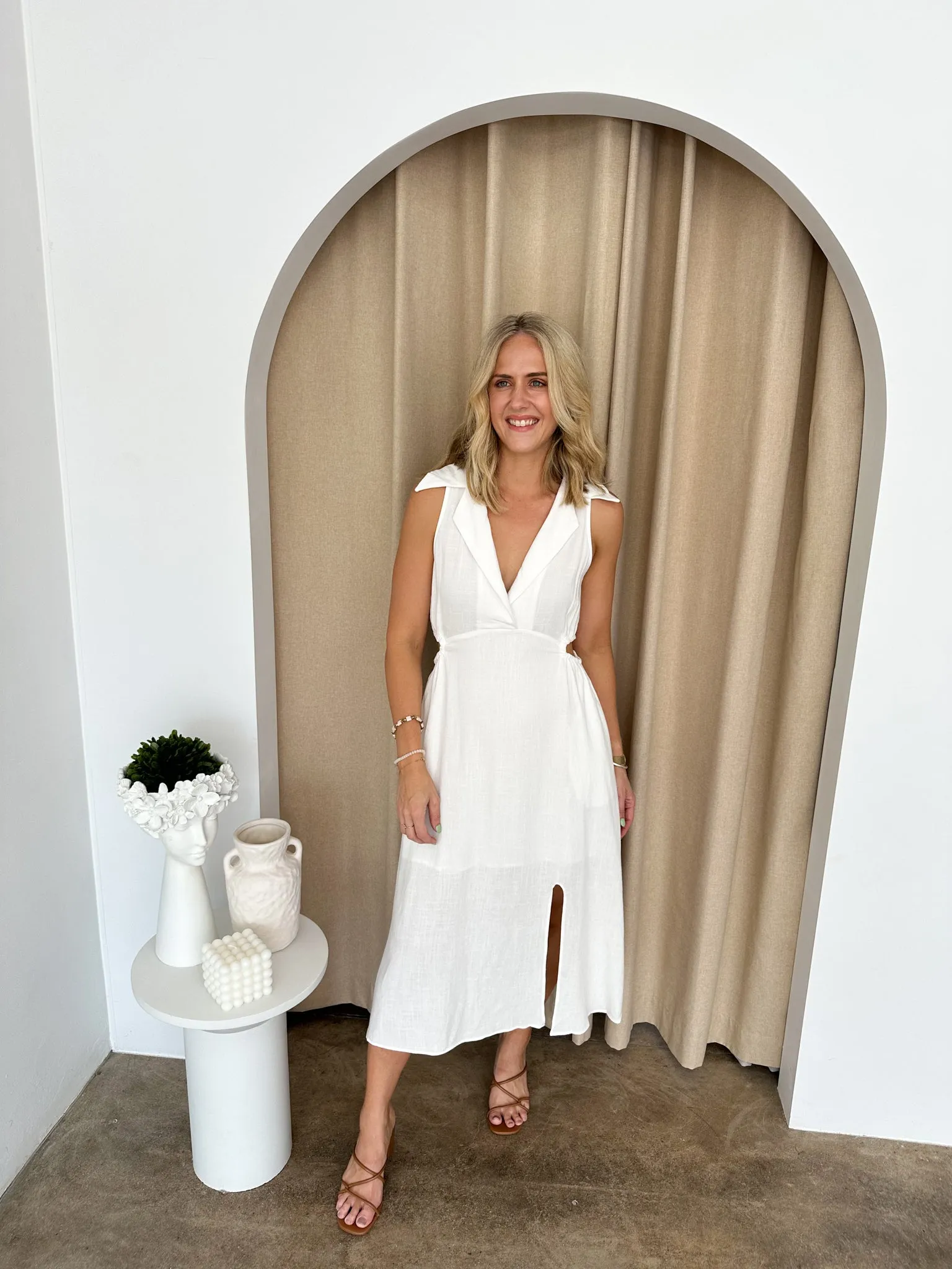 Faye Dress -White