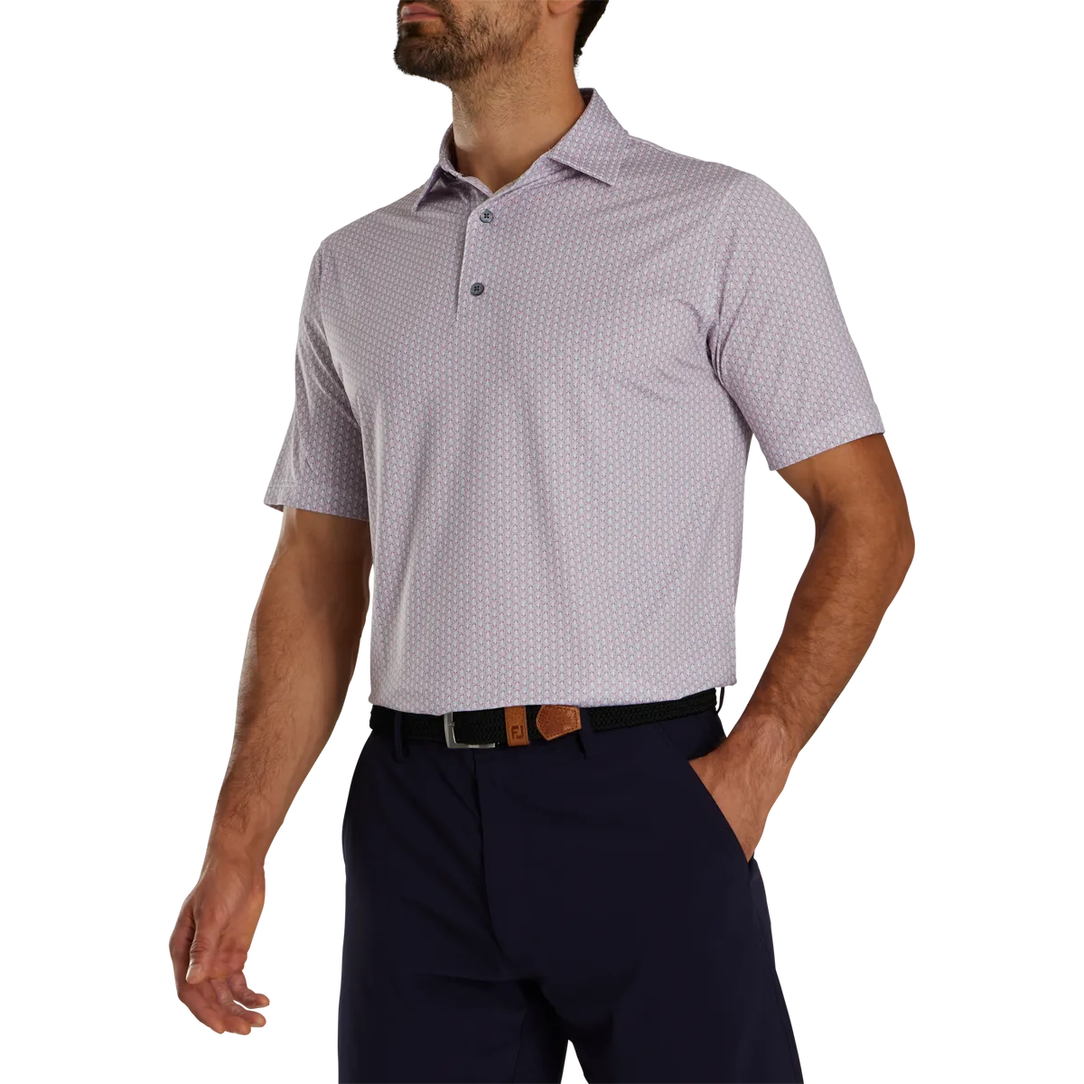 FJ Shell Foulard Lisle Shirt - Pink/White